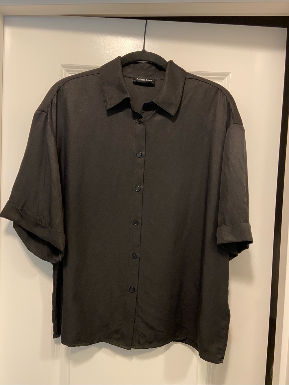 Anine Bing Coco shirt in Black